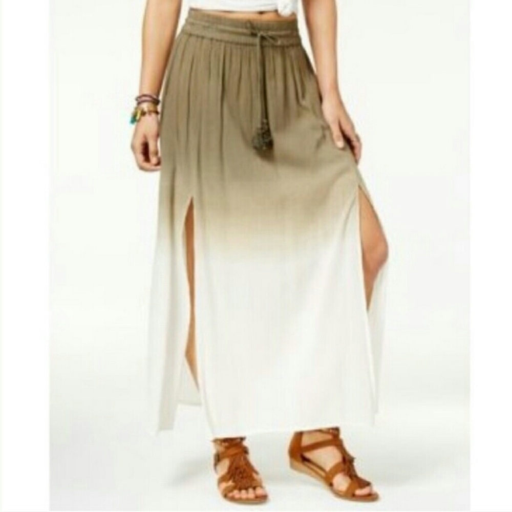 American rag double maxi slit skirt